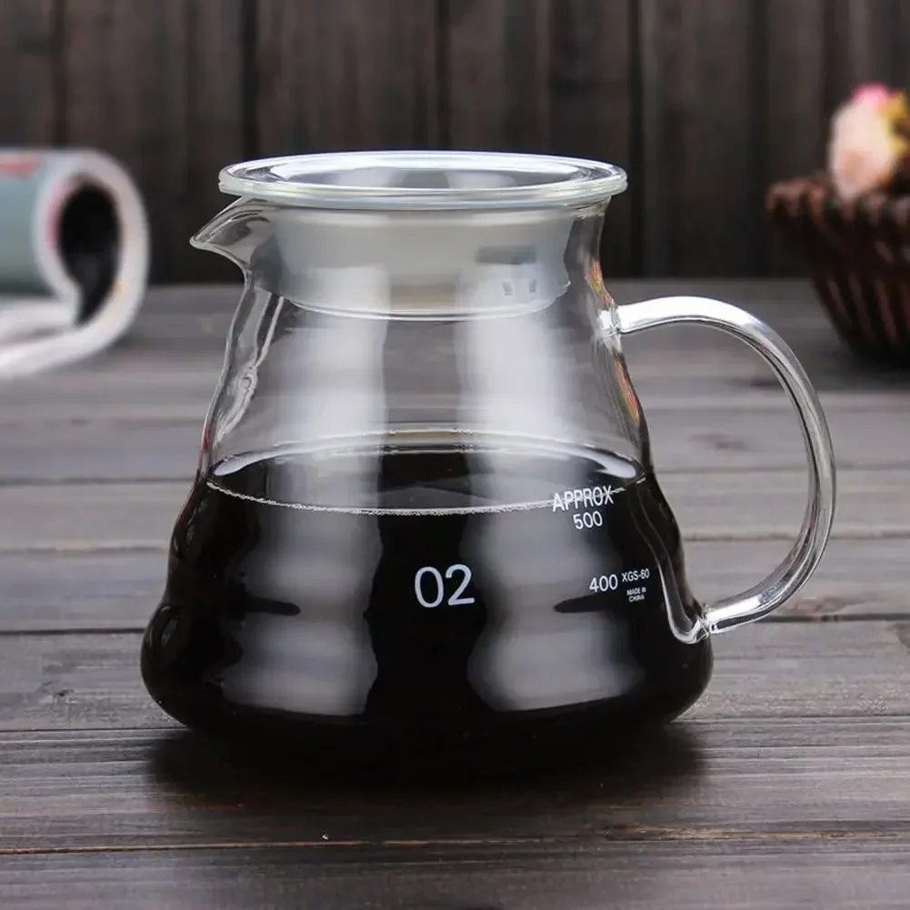 Kahve Sürahi, 350/600ml Kahve Şeffaf Cam su ısıtıcısı paylaşımı Kapaklı Tencere, Üzerine dökün Kahve Espresso Makinesi Aksesuarları
