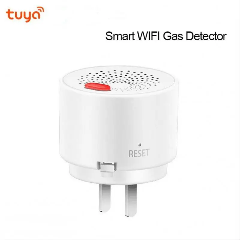 Tuya WiFi Akıllı Gaz Alarm Sensörü Ev Plug-in Tipi Gaz Dedektörü Akıllı Yaşam / Tuya App Uzaktan Kumanda Desteği Alexa Ev