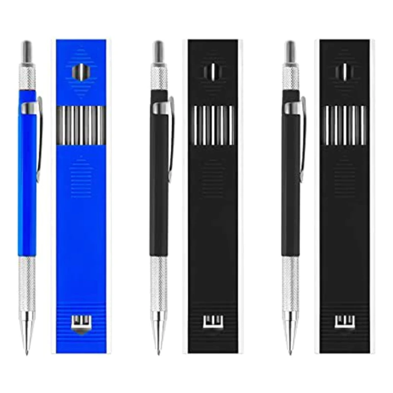 2mm Mekanik Kurşun Kalem ve Kurşun Kalem Uçları Mekanik Kurşun Kalem Seti Ev, Okul ve Ofis için Yedekli Mekanik Kurşun Kalem