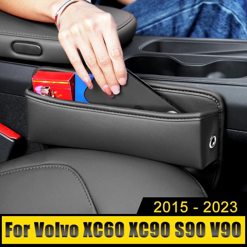 Volvo için XC60 XC90 S90 V90 2015 2016 2017 2018 2019 2020 2021 2022 2023 Araba Koltuğu Çatlak Yuvası saklama kutusu Çantası Dahili Kapak