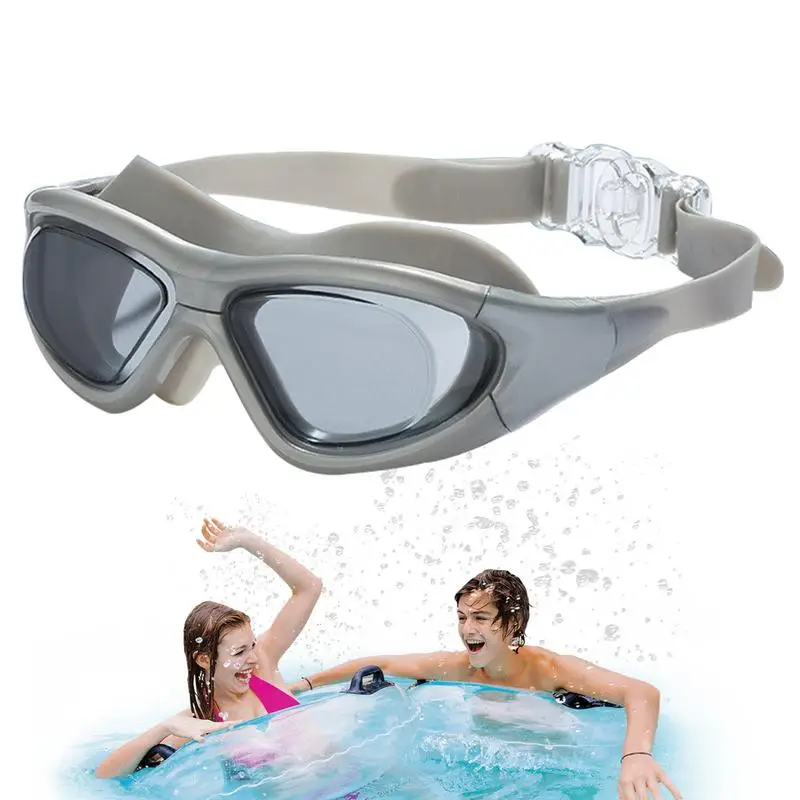 Yüzme havuzu Gözlük Geniş Görüş yüzücü gözlükleri Yetişkinler İçin Çocuklar Yüzmek Gözlük Uv Koruma Ve Hiçbir Sızıntı Kadın Erkek Yetişkin