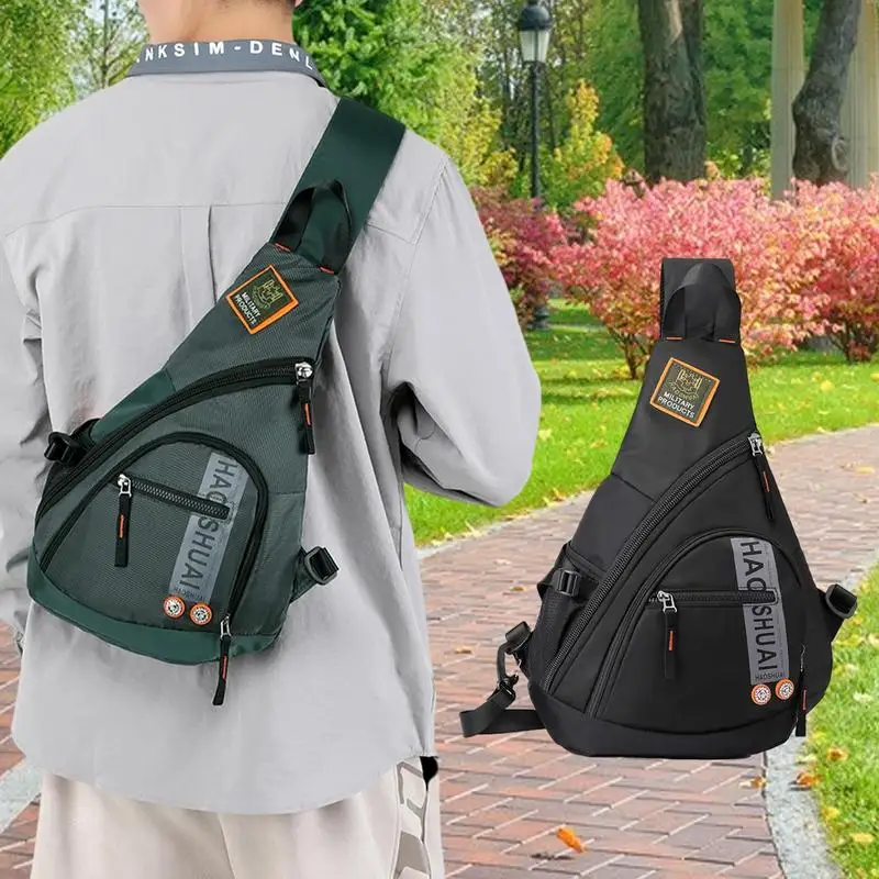 Erkek omuz çantası Naylon Lüks Moda Erkek Göğüs Çantası Adam Sling Crossbody Çanta Erkek Yeni gündelik çanta Seyahat Telefonu Çantaları