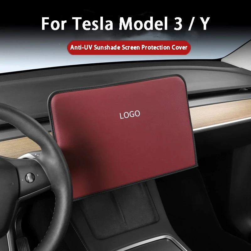 Tesla Modeli 3 Y Ekran koruma kapağı Anti-UV Güneşlik Merkezi Konsol Navigasyon Ekran Toz Durumda Araba İç Aksesuar