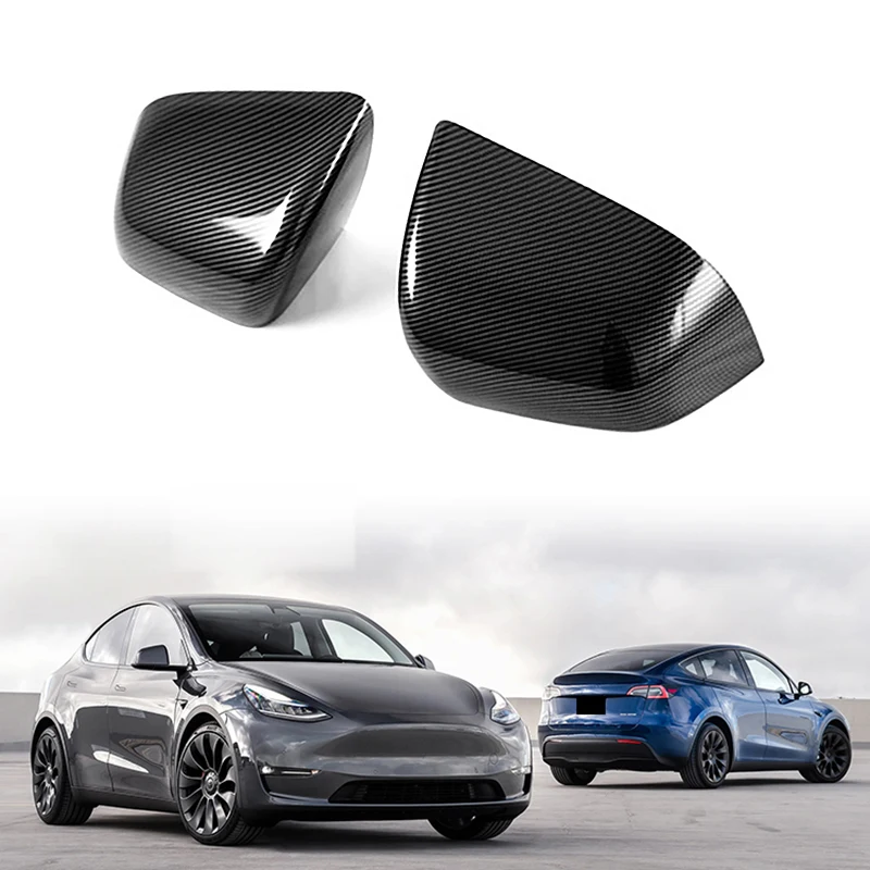 Araba Dikiz Dikiz Yan Cam ayna kapağı Trim Çerçeve Yan Ayna Kapakları Tesla Modeli Y 2021