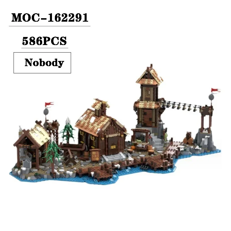 Yapı Taşı MOC-162291 Yapı Kale Ekleme Montaj Oyuncak Modeli 586 ADET Yetişkin ve çocuk Doğum Günü Noel Oyuncak Hediye