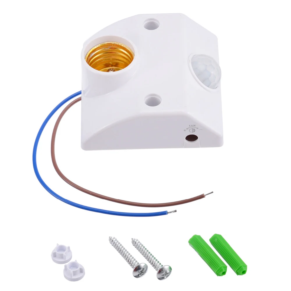 E27 PIR Hareket sensörü Soketi Kızılötesi ışık lamba tutucu İle Ayarlanabilir ışık kontrol anahtarı Bodrum Kiler odası soket