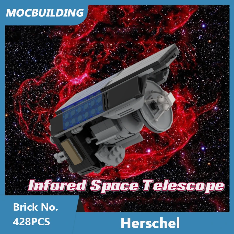 MOC Yapı Taşları Herschel Kızılötesi Uzay Teleskobu Modeli DIY Monte Tuğla Eğitici Yaratıcı Ekran Oyuncaklar Hediyeler 428 ADET