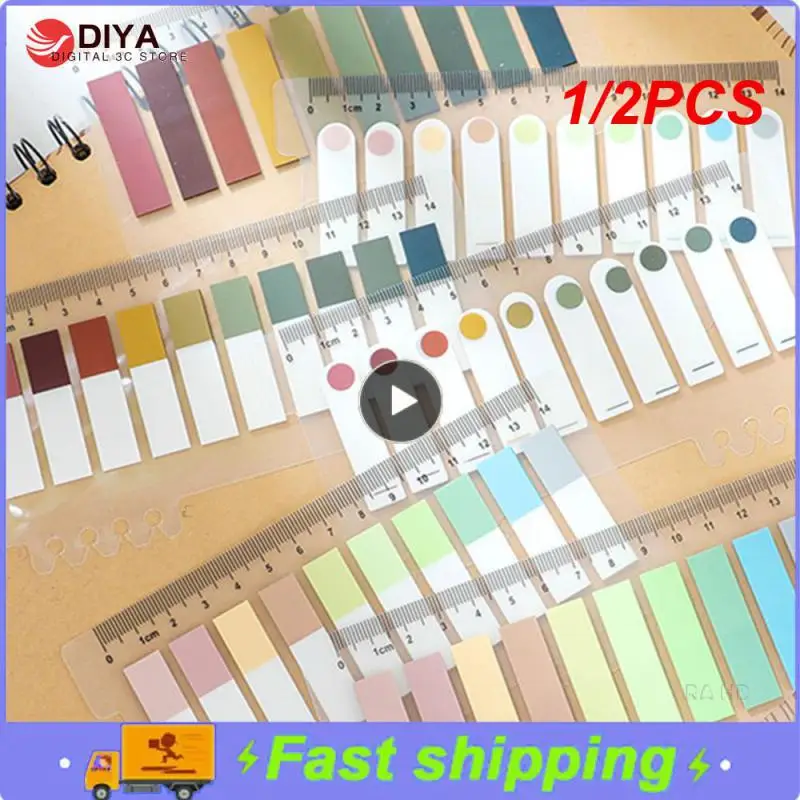 1/2 ADET Levhalar Renkli Notlar Memo Pad Kendinden Yapışkanlı Etiket İmleri Not Defteri Okul Ofis Kırtasiye Malzemeleri
