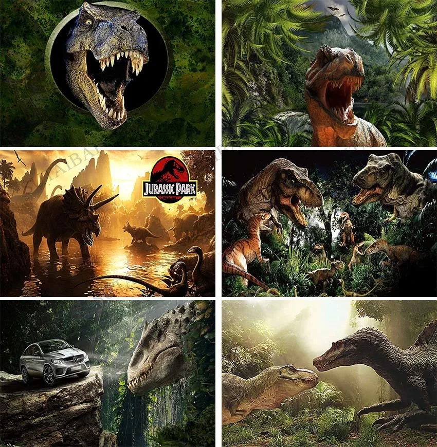 Jurassic Park Dünya Dinozor Tema Zemin Fotoğraf Stüdyosu Fotoğraf Arka Plan Bebek Doğum Günü Partisi Süslemeleri Prop