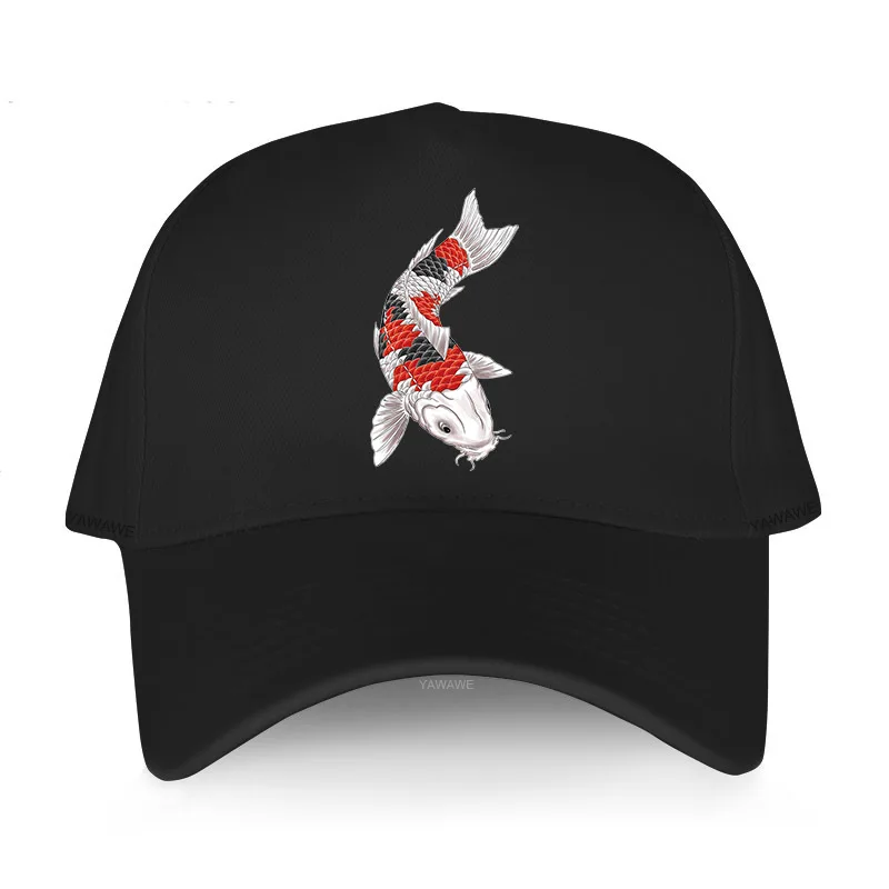 Ayarlanabilir Marka beyzbol şapkası siyah Yetişkin yawawe şapka Erkek Japon Koi Sazan Balık Hip-Hop spor kaput Snapback yazlık şapkalar