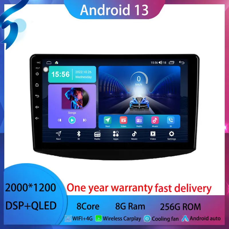 Android 13 Mitsubishi Grandis İçin 1 2003-2011 Araba Radyo Multimedya Video Oynatıcı Android otomatik kablosuz adaptör