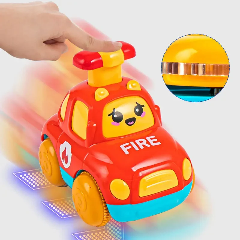 Bebek oyuncakları Arabalar için 1 2 3 Yıl Çocuk Hediye Basın ve Gitmek Karikatür Kamyon Eğitici Oyuncaklar Geri Çekin oyuncak arabalar Bebekler için 12 18 Ay