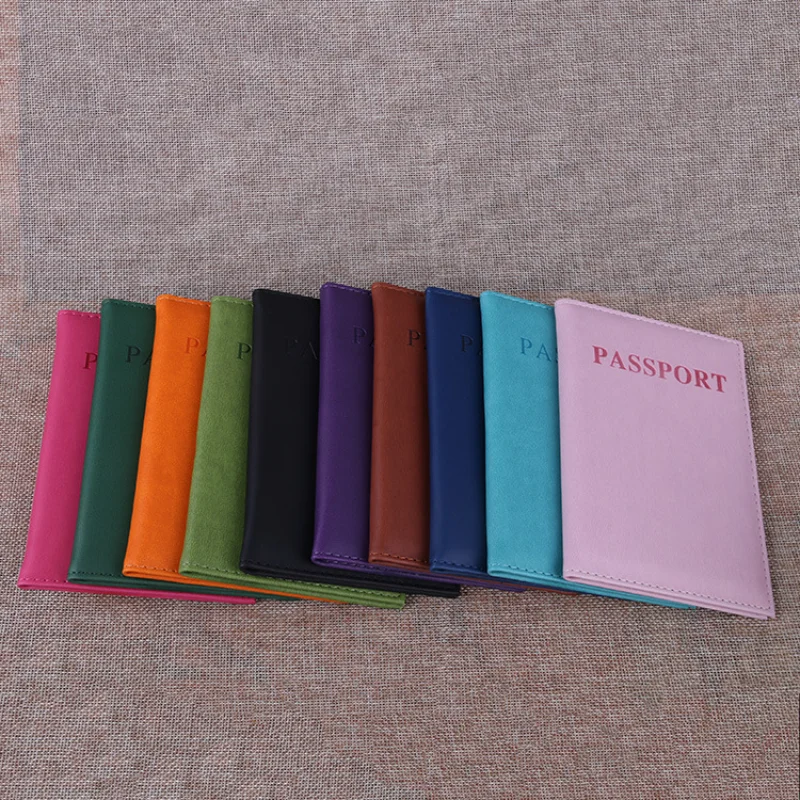 PU Deri Pasaport Kapakları Bilet Belge Kapağı Seyahat İngilizce Pasaport İş KİMLİK Kartları Tutucu Koruyucu Kılıf Organizatör Çantası