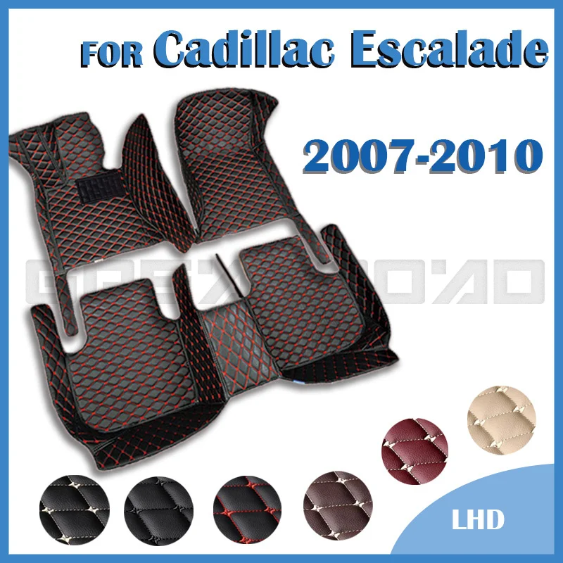 Araba Paspaslar Cadillac Escalade İçin Yedi Koltuk 2007 2008 2009 2010 Özel Oto Ayak Pedleri Halı Kapak İç Aksesuarları