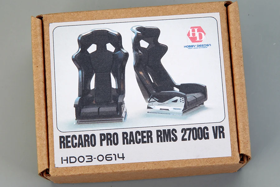 Hobi Tasarım HD03-0614 1/24 Recaro Pro Racer RMS 2700G VR Koltuklar (Reçine + Çıkartmaları + PE) Model Araba Modifikasyonları El Yapımı Model
