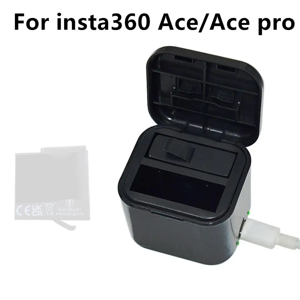Siyah Şarj Cihazı Insta360 Ace Pro / Ace Kamera Pil Hızlı Şarj Cihazı Insta 360 Kamera Aksesuarları Yeni 2023