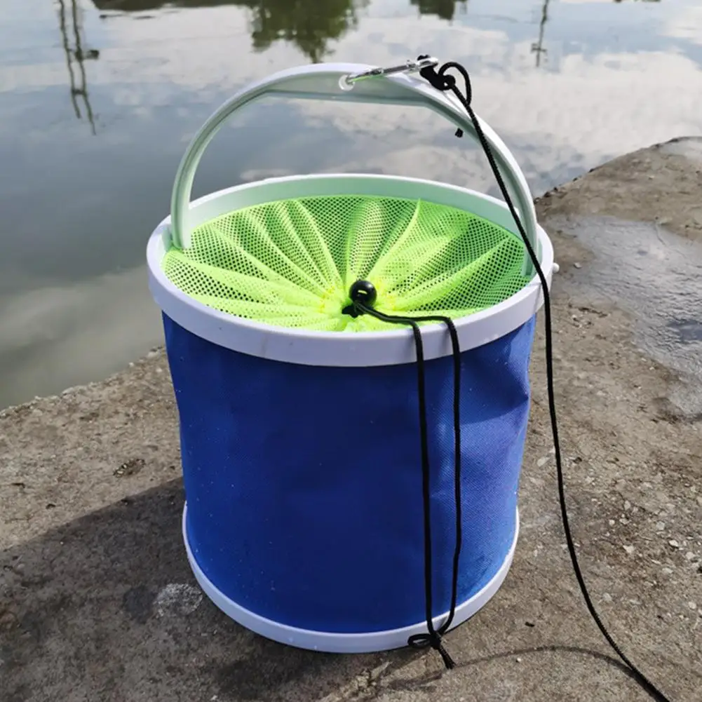 Taşınabilir Açık Katlanır su kovası Plastik Saplı Katlanabilir Kova Balıkçılık Kova Araba Monte su kovası Araba Yıkama kovası