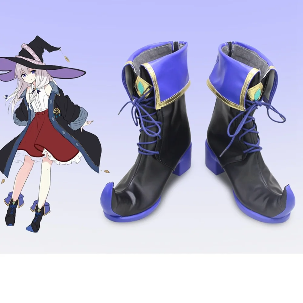 Unisex Anime Cos Dolaşıp Cadı: Elaina Cosplay Kostümleri Ayakkabı Çizme Özel Boyut
