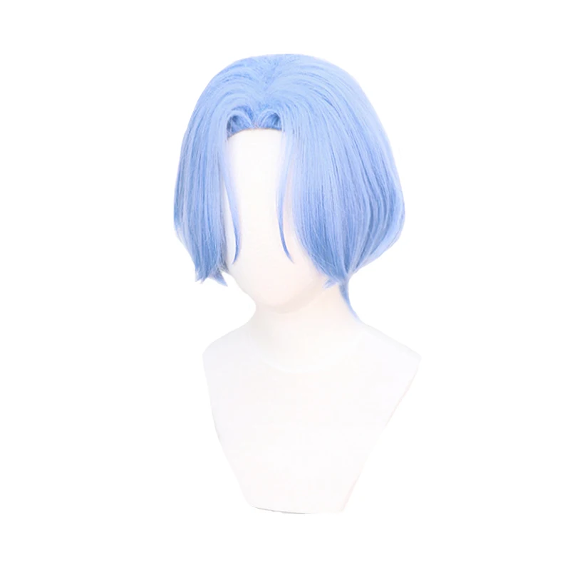 Anime SK∞ Langa Cosplay Peruk Degrade Mavi Kısa Düz Orta Kısmı kefal saç ısıya dayanıklı SK8 Infinity SK sekiz
