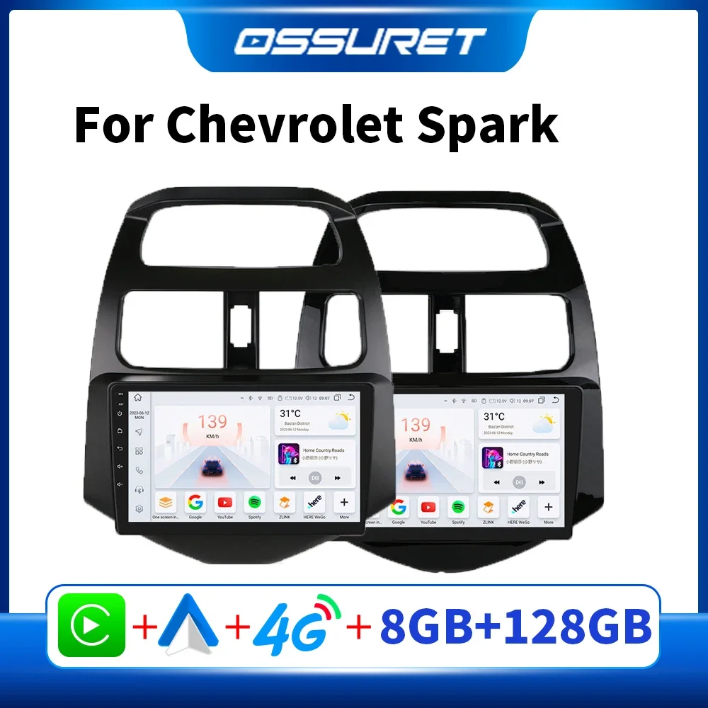 Araba Radyo Multimedya Video Oynatıcı için Chevrolet Spark En İyi Matiz Yaratıcı 2010-2014 2din Carplay GPS navi 4G 7862 Android Otomatik
