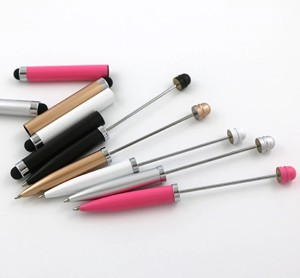 10 Adet Tükenmez Kalem 3 İn 1 DIY Stylus Kalemler Kapasitör Kalem Metal Çubuk Ballpen