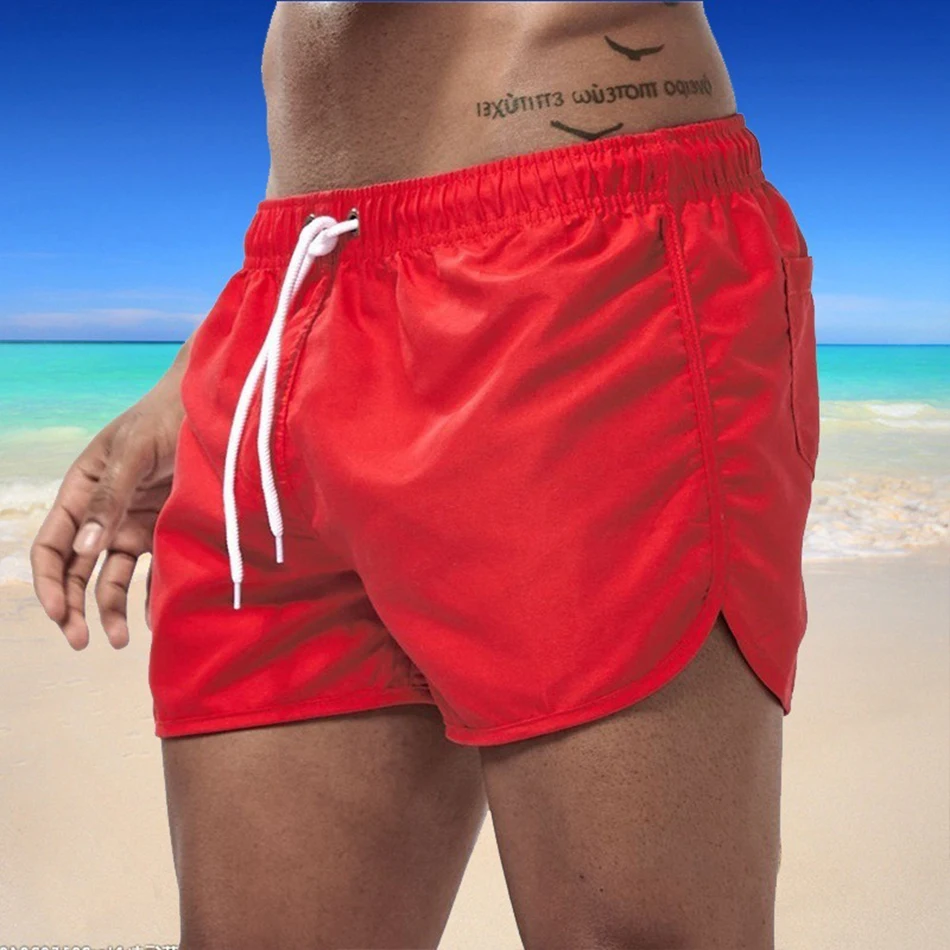 Pantalones cortos de algodón para hombre, Bermudas informales para el sudor, color negro, ropa clásica de marca para la playa