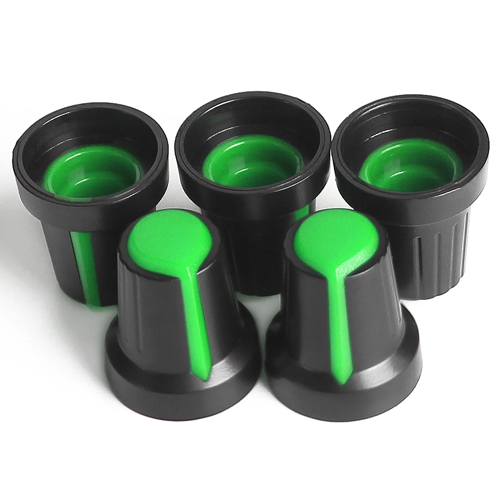 10 ADET WH148 AG2 Potansiyometre anahtar düğmesi Kapağı 15X17mm Yeşil Plastik Topuzlar Erik Kolu Kiti