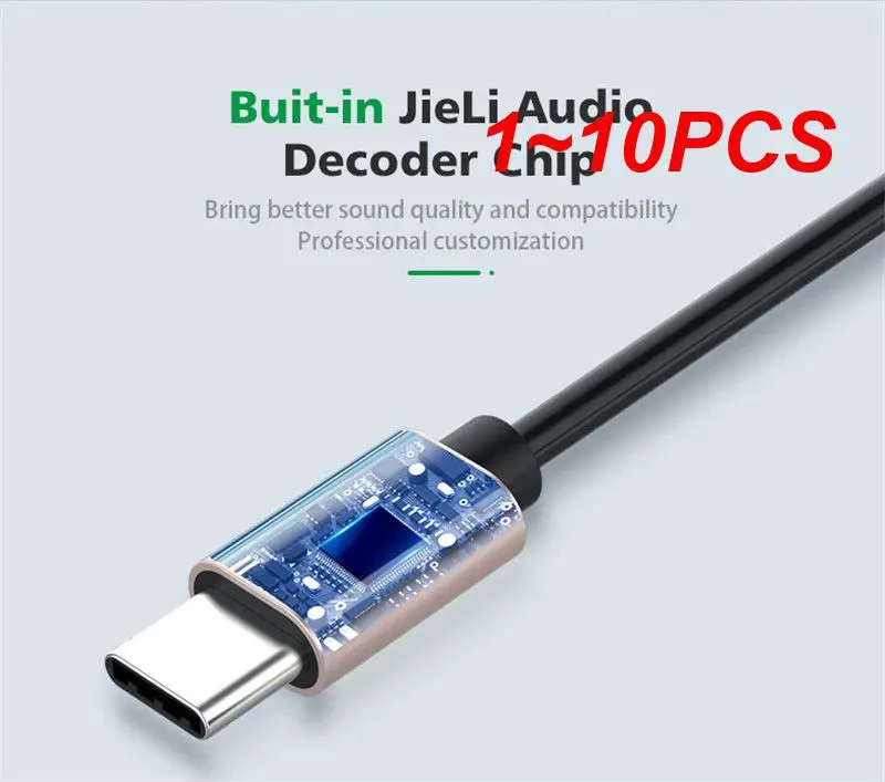 1~10 ADET C 3.5 mm Aux Ses Kablosu Tip C Erkek Ses Kablosu adaptör jak İçin araba hoparlörü Kulaklık Yardımcı Dönüştürücü