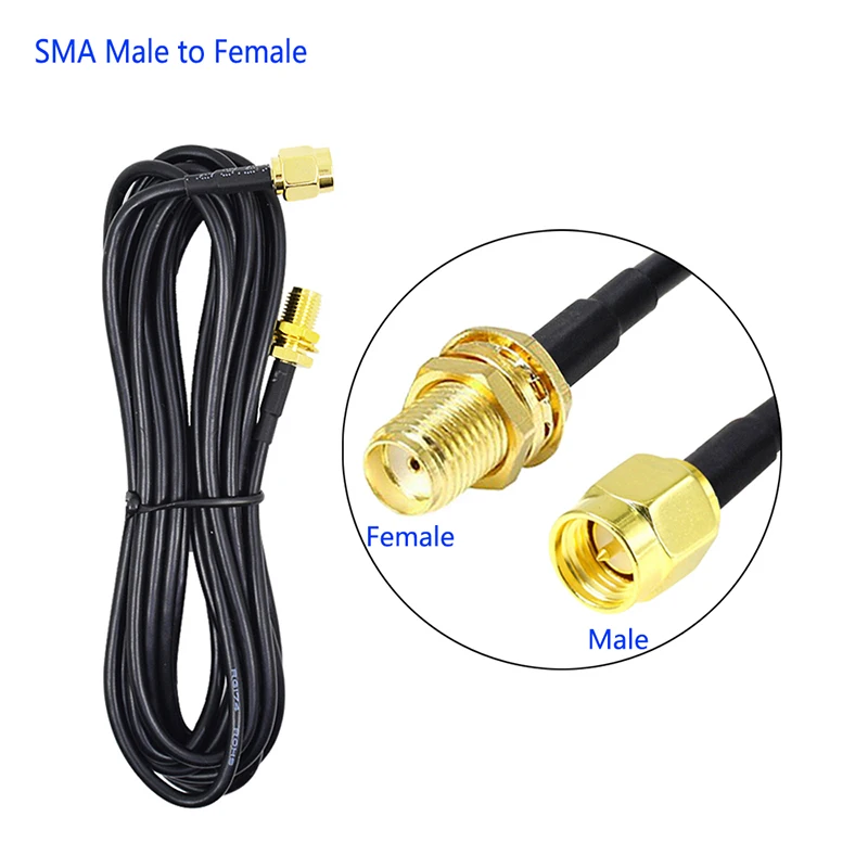 2021 SMA Erkek Kadın Uzatma Kablosu Bakır Besleyici Tel Koaksiyel Koaksiyel Wi-Fi WiFi Ağ Kartı yönlendirici Anten