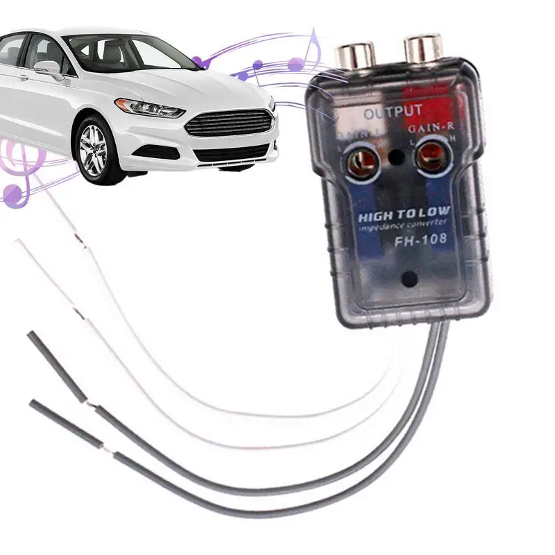 Ses Sinyali Adaptörü Tel Dönüştürücü Hattı Dönüştürücü Araba Ses Hilow Dönüştürücü Çıkış Empedansı Dönüştürücü Araba Ses Hilow