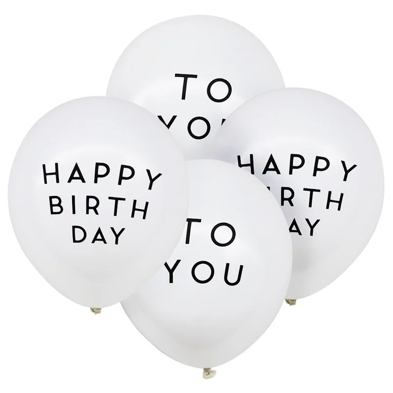 10 adet 12 İnç Doğum Günün Kutlu Olsun Balonlar Doğum Günü Partisi Süslemeleri Doğum Günü Balon Helyum Topları Hava Baskı Lateks Balonlar