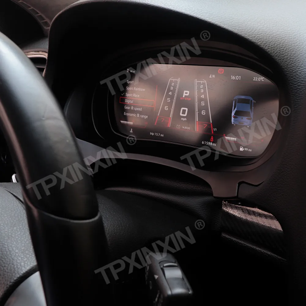 12.3 İnç Volkswagen VW Golf 6 Golf 7 İçin Android Araba Dijital Küme LCD Gösterge Paneli