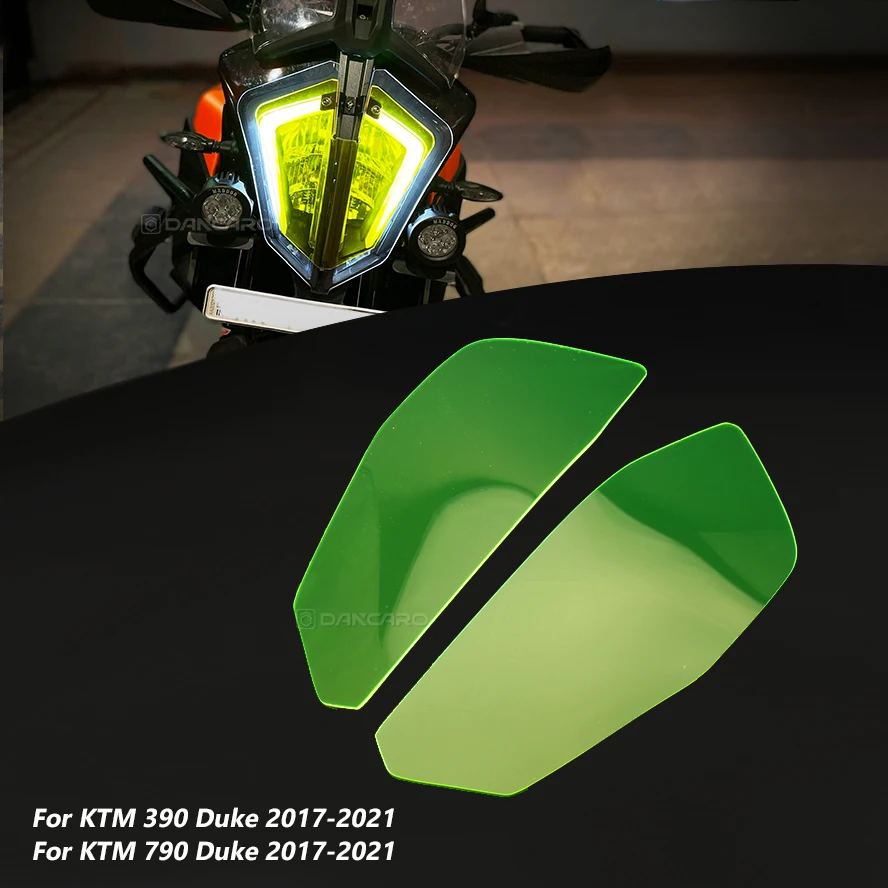 KTM 390 790 DUKE 2017-2021 Motosiklet Far koruma kalkanı Ekran lens kapağı Koruyucu Far koruma kapağı