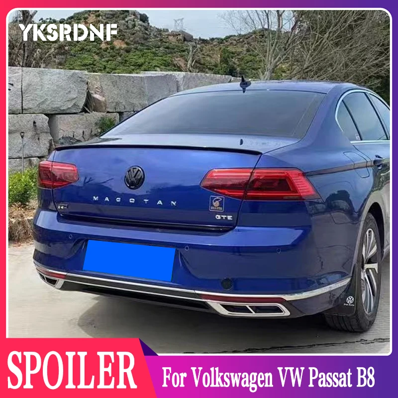 Volkswagen VW Passat için B8 Spoiler 2017 ABS Plastik Boyasız Astar Renk Arka Bagaj Boot Kanat Spoiler Araba Styling