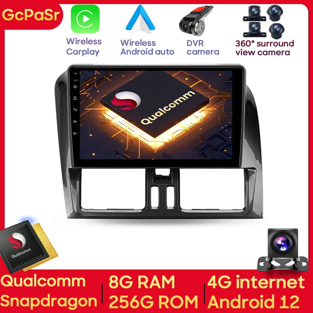 Qualcomm Snapdragon Araba Radyo Video Multimedya Oynatıcı Volvo XC60 I 1 2008 - 2017 Android Navigasyon GPS Autoradio Carplay 5G