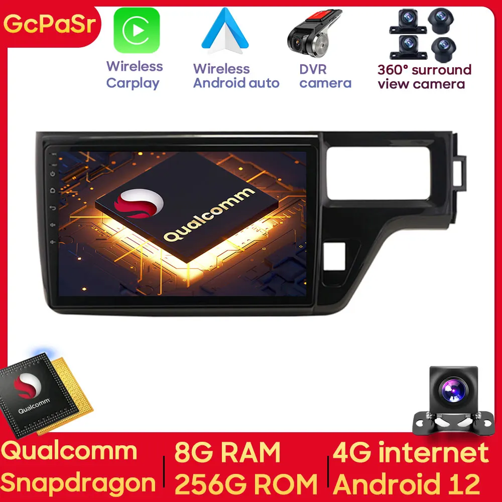 Qualcomm Snapdragon Araba Radyo Video Multimedya Oynatıcı Honda Stepwgn 5 2015 - 2021 Sağ El Android Navigasyon GPS Carplay