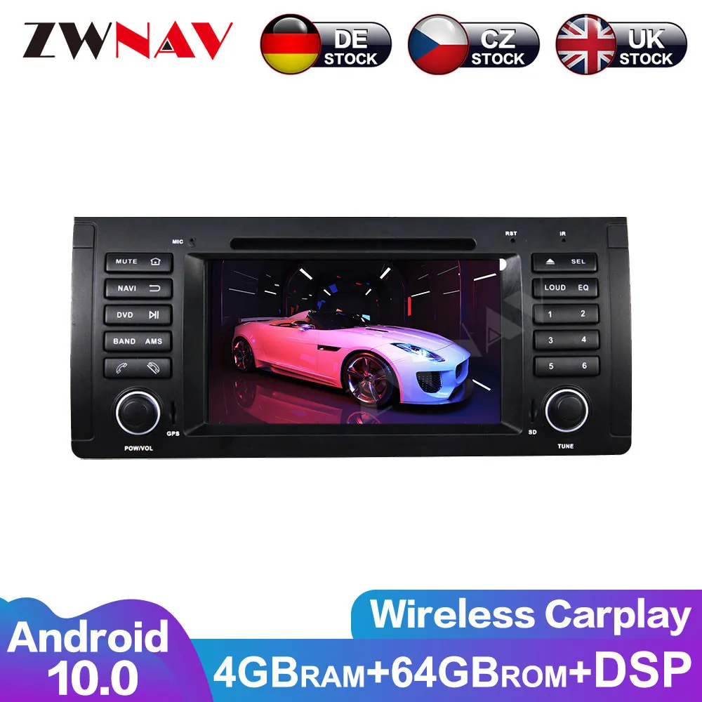 Carplay Android 10.0 Ekran Araba Multimedya DVD oynatıcı BMW E53 1995-2003 GPS Navigasyon Araba otomobil radyosu Ses Stereo Kafa Ünitesi