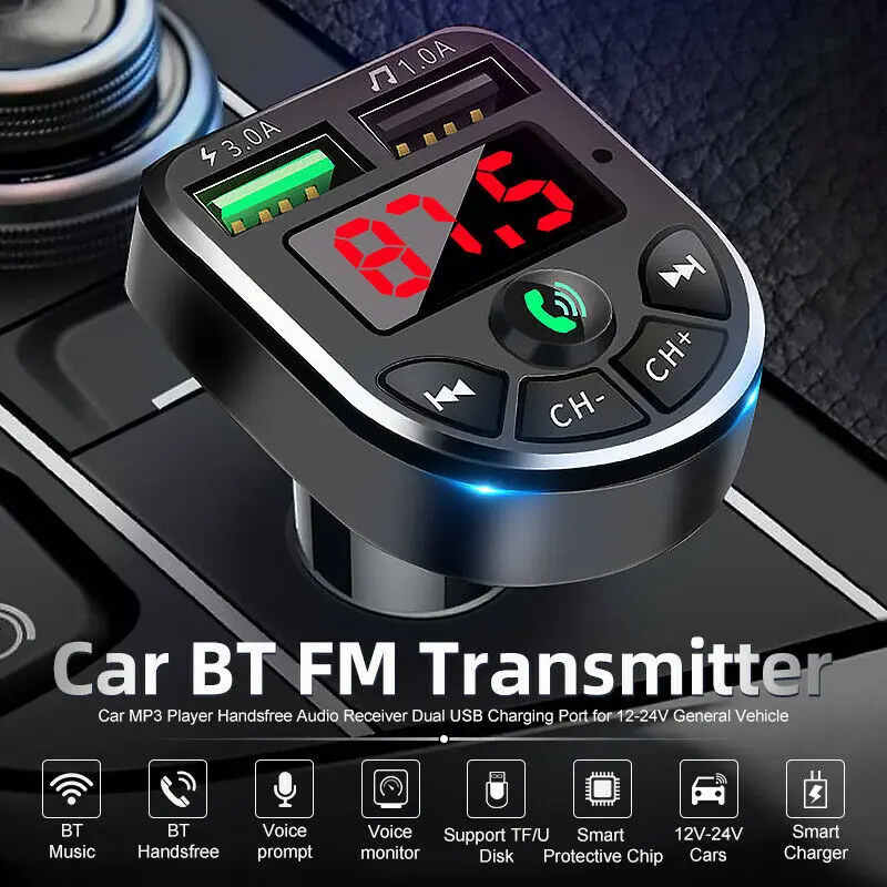 Araba mp3 BTE5 Bluetooth alıcısı E5 araba MP3 FM verici eller serbest arama mp3 araba