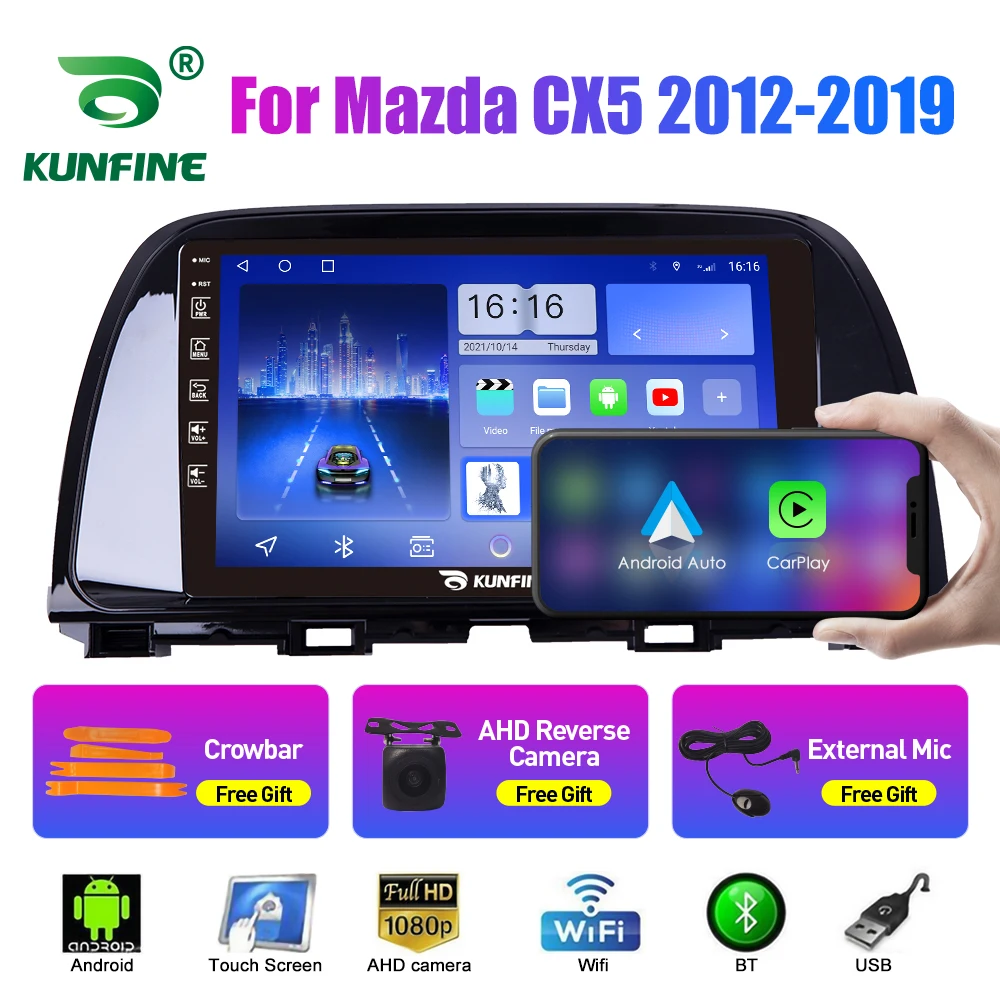 Araba Radyo Mazda CX5 12-19 2Din Android Octa Çekirdek Araba Stereo DVD GPS Navigasyon Oynatıcı Ana Ünite Carplay