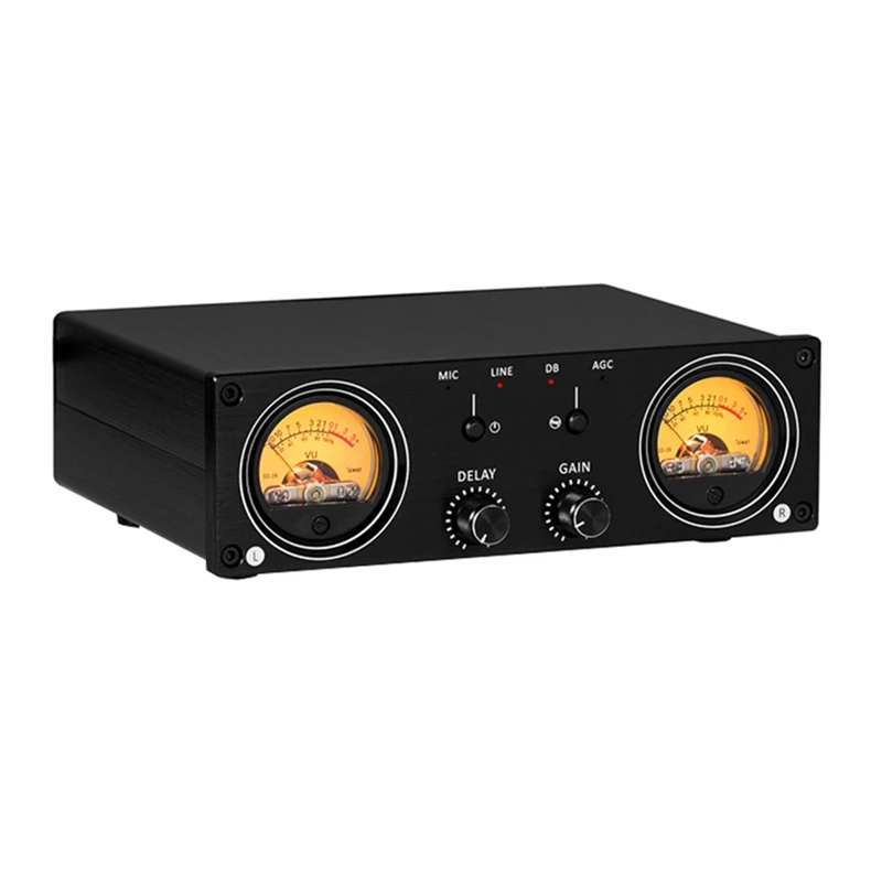 Çift Analog VU Metre MİKROFON / HAT Ses Seviyesi Ölçer RCA / XLR Ses Switcher Kutusu Müzik Spektrum Analizörü DB Panel Ekran