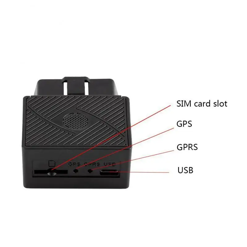 OBD II Gerçek Zamanlı GPS Tracker 16PIN OBD Mini Tak Oyna Araba GSM OBD2 Takip Cihazı OBD II GPS Bulucu Yazılım/APP İle