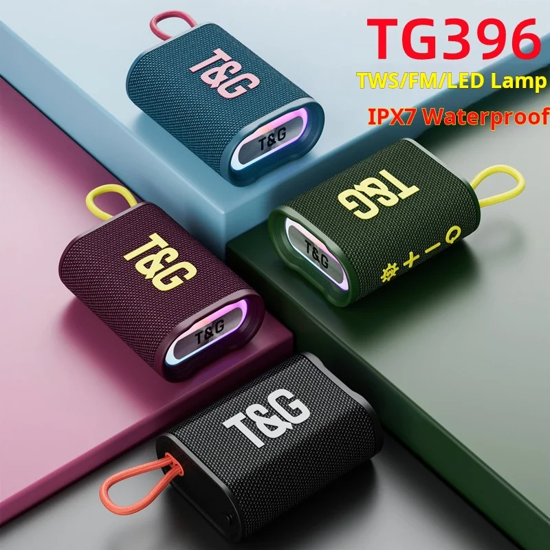 TG396 Yeni IPX7 Su Geçirmez Bluetooth hoparlör Plug-in Kart sınır ötesi Banyo TWS Küçük Ses Taşınabilir Bluetooth Ses