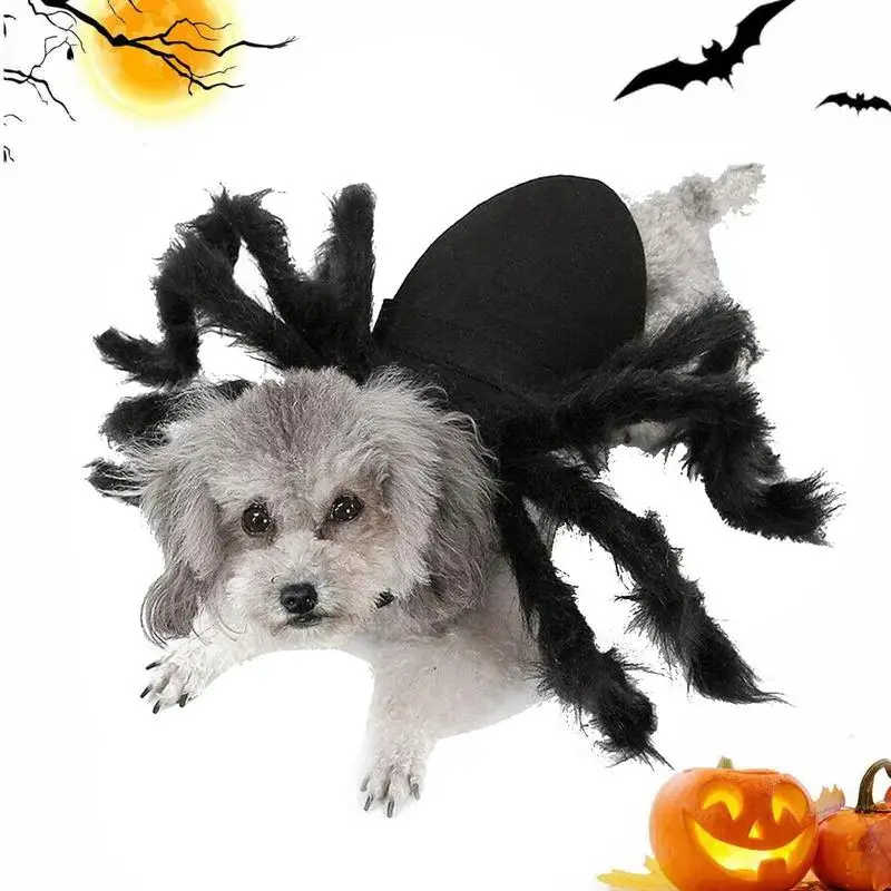 Örümcek Kostüm Köpekler İçin Simülasyon Parti Giyinmek Kıyafetler Köpekler Kediler İçin Cadılar Bayramı Soyunma Ürkütücü Örümcek Kostüm Küçük
