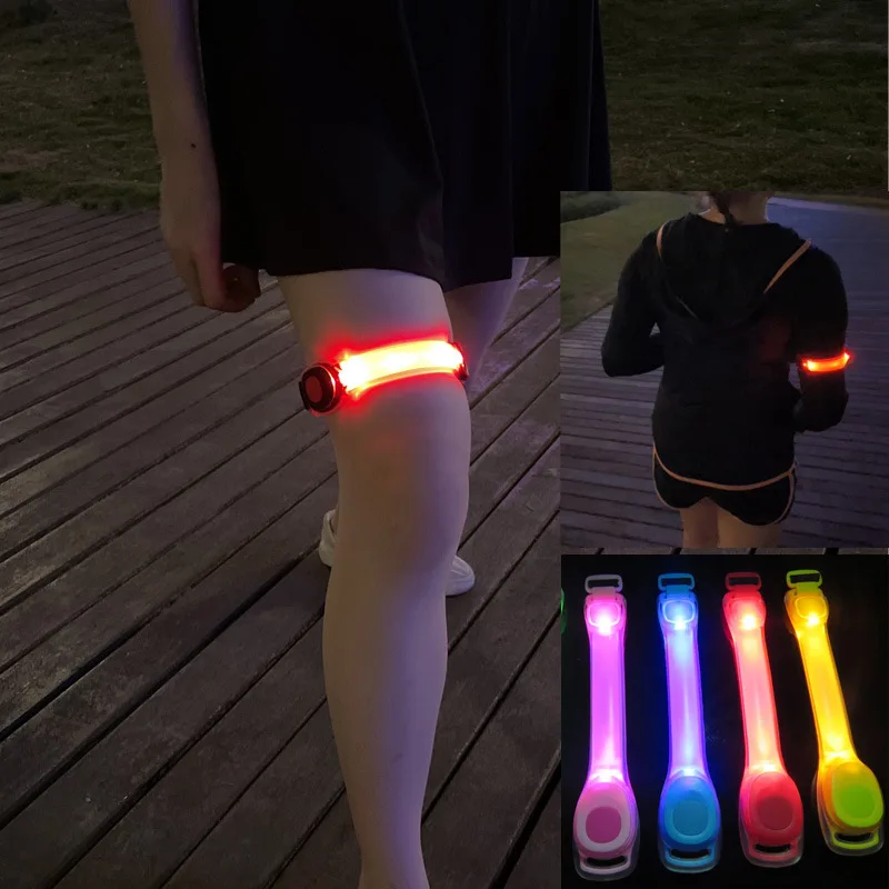 Gece Koşu Kol Bandı led ışık Açık Spor USB Şarj Edilebilir Emniyet Kemeri Kol Bacak Uyarı Bileklik Bisiklet Bisiklet bisiklet ışığı