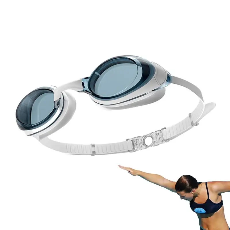 Sis Ücretsiz Yüzmek Gözlük Elektroliz Anti-Sis Yüzme Gözlük Havuzu Gözlük Clear View Ayarlanabilir Silikon Dalış Gözlük