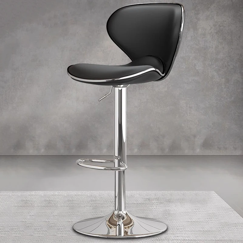 Yüksek Geri Kolsuz yemek Sandalyesi Açık Ergonomik Rahat Deri Lüks ofis koltuğu Deri Sillas De mutfak mobilyası