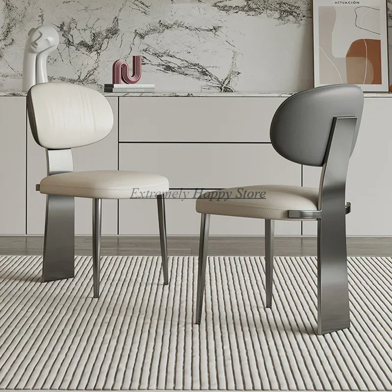 Tasarım Modern yemek sandalyeleri Metal Bacaklar İskandinav Moda Salonu yemek sandalyeleri Yumuşak Konfor Tek Silla Plegable Ev Mobilyaları