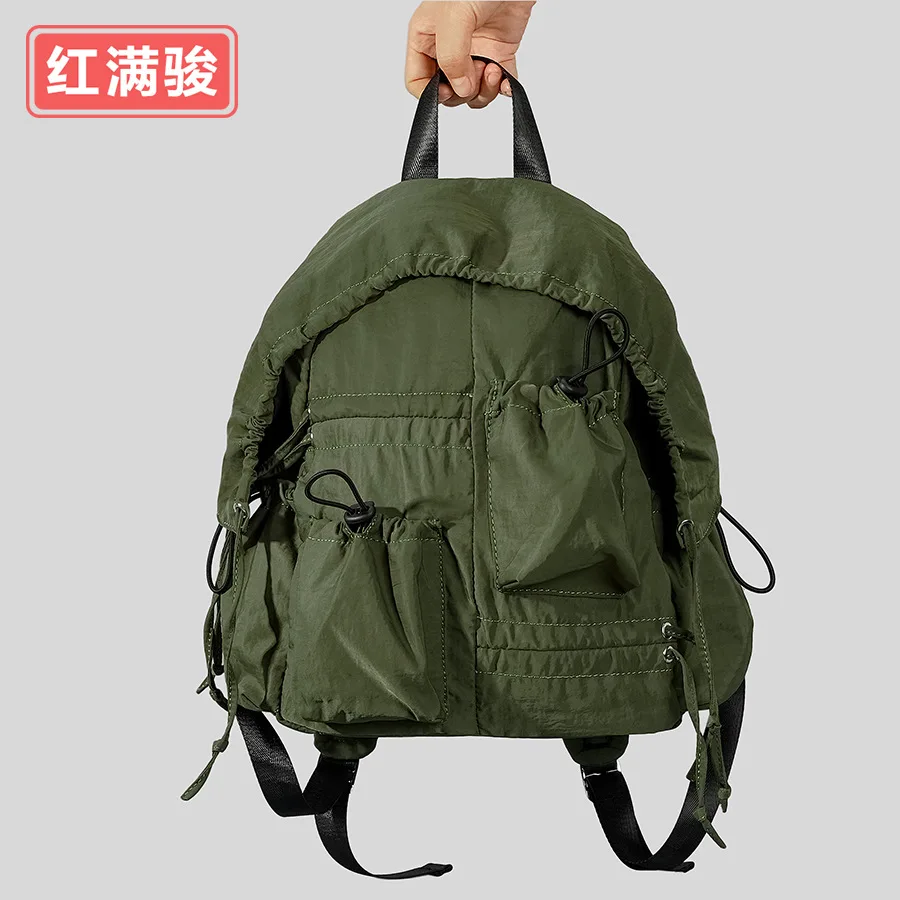 Büyük kapasiteli yeni minimalist naylon sırt çantası seyahat için hafif ve çoklu cepler Hem erkekler hem de kadınlar için küçük boy