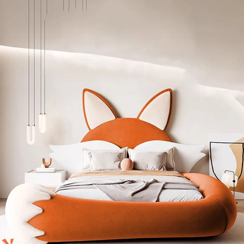 Tilki Çift Kişilik Yatak Modern Tasarım Güvenli Kızlar Güzellik Bebek Prenses Yatak Odası Salon Kraliçe Depolama Tatami Japon Cama Otel Mobilyaları