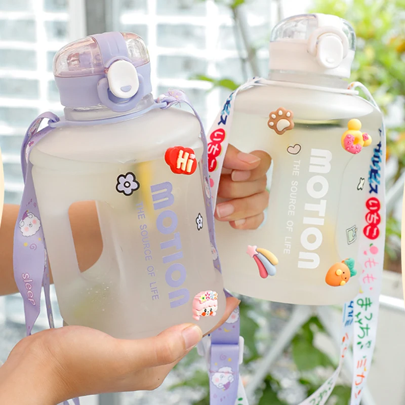 1200Ml Spor Su Şişesi açık alan sporları Bardak Taşınabilir Plastik Ton Varil Açık su sürahileri içme suyu şişesi Su Şişesi Sıcak